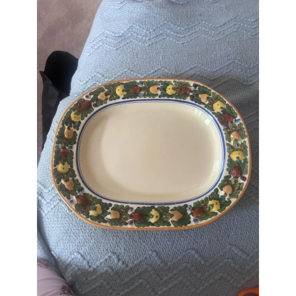 Antique England Adams Titian Ware Oval Platter 11